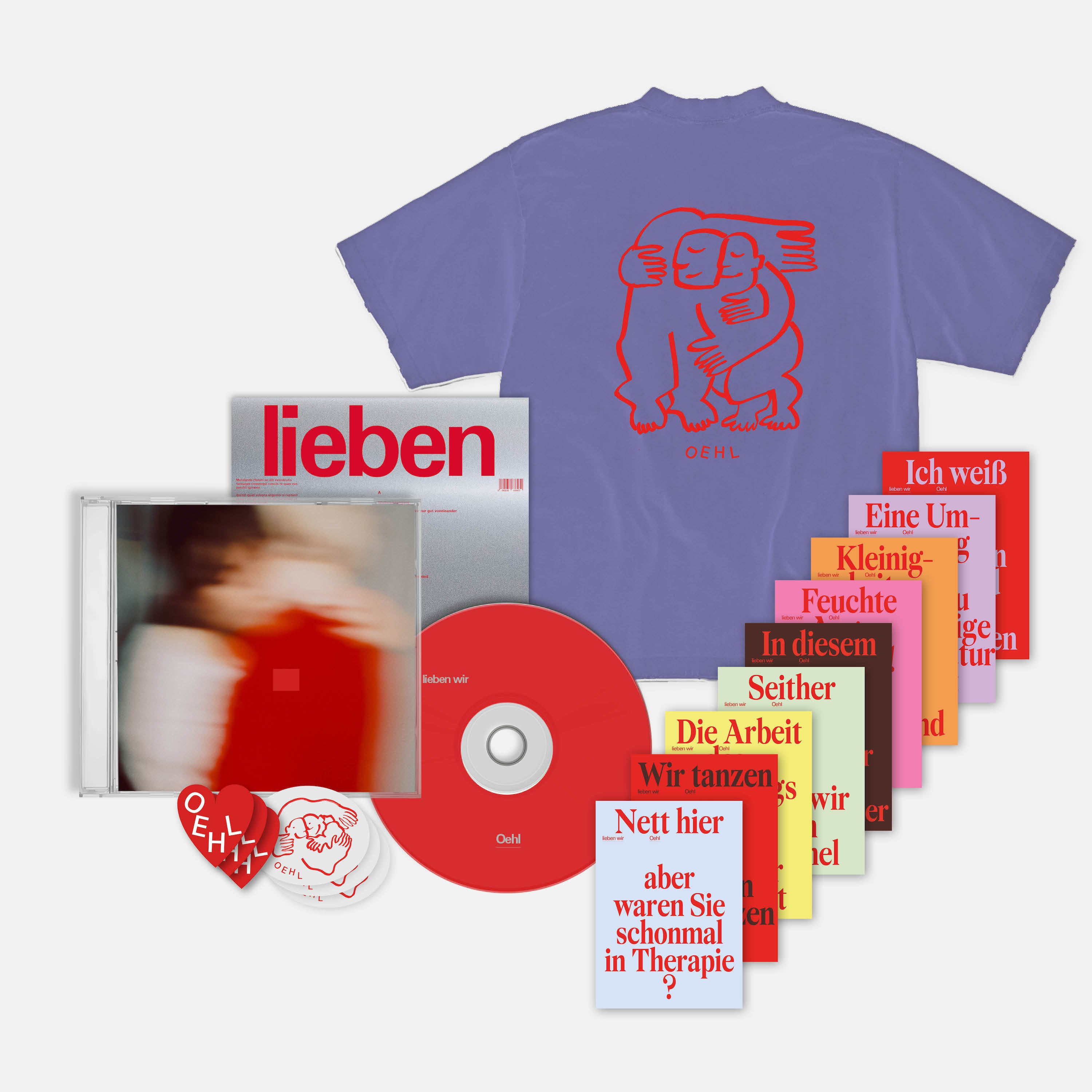 Oehl - lieben wir - CD + T-Shirt + Sticker + Karten-Set - Bundle