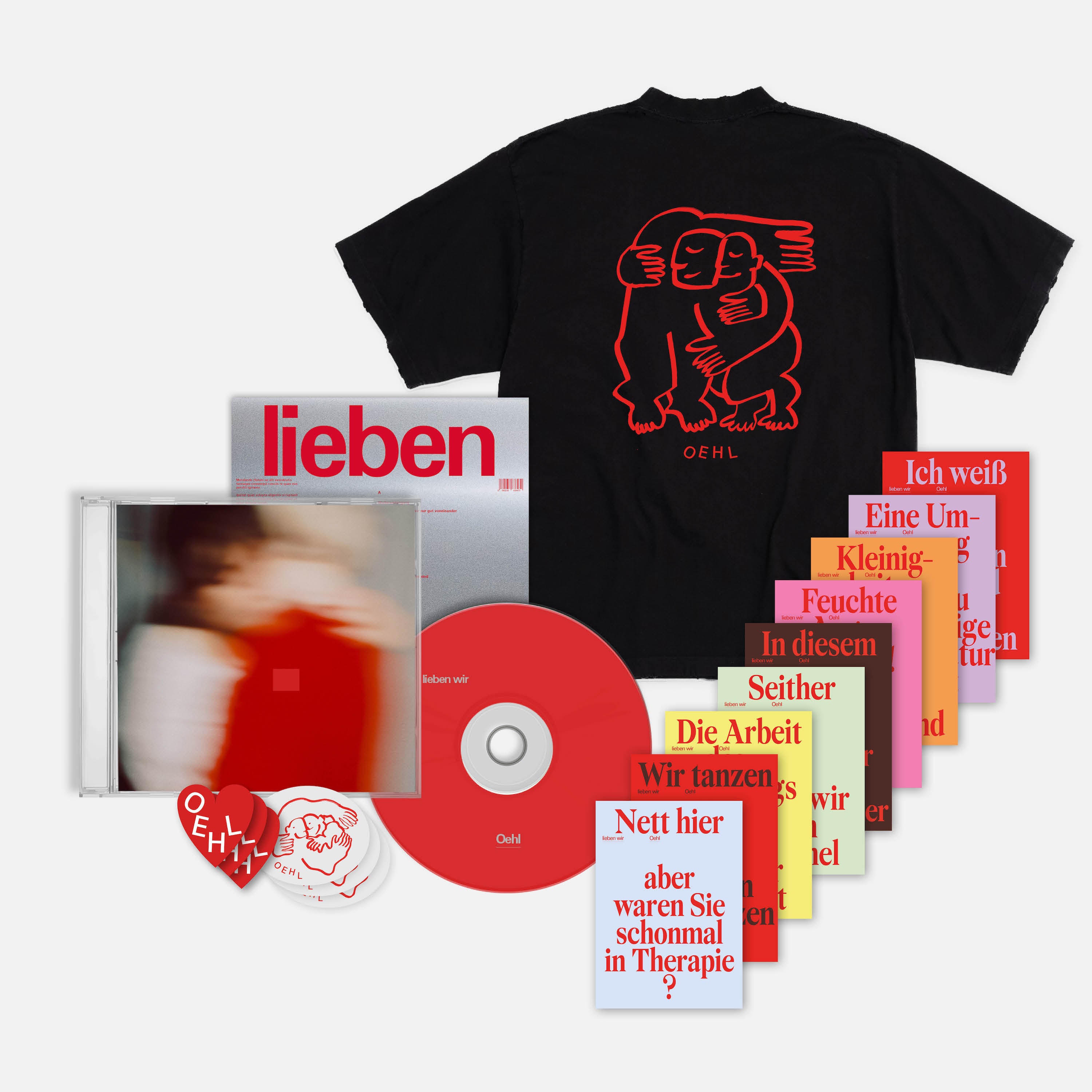 Oehl - lieben wir - CD + T-Shirt + Sticker + Karten-Set - Bundle