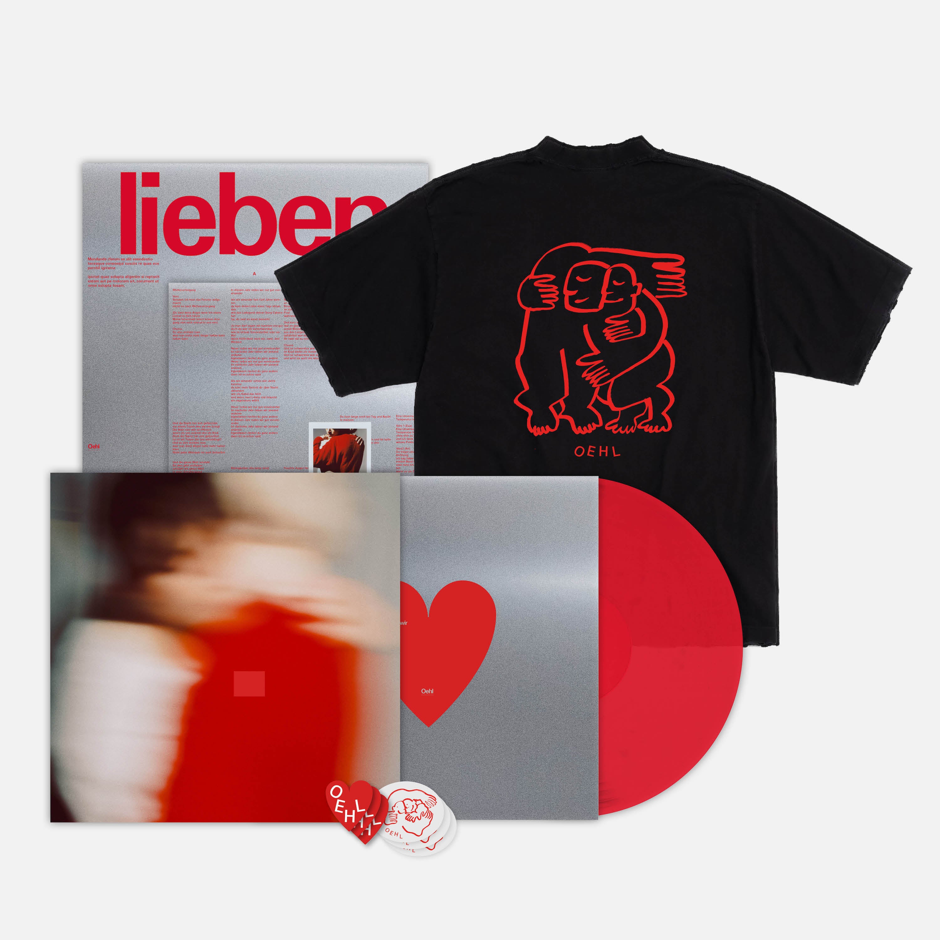 Oehl - lieben wir - LP + T-Shirt + Sticker - Bundle