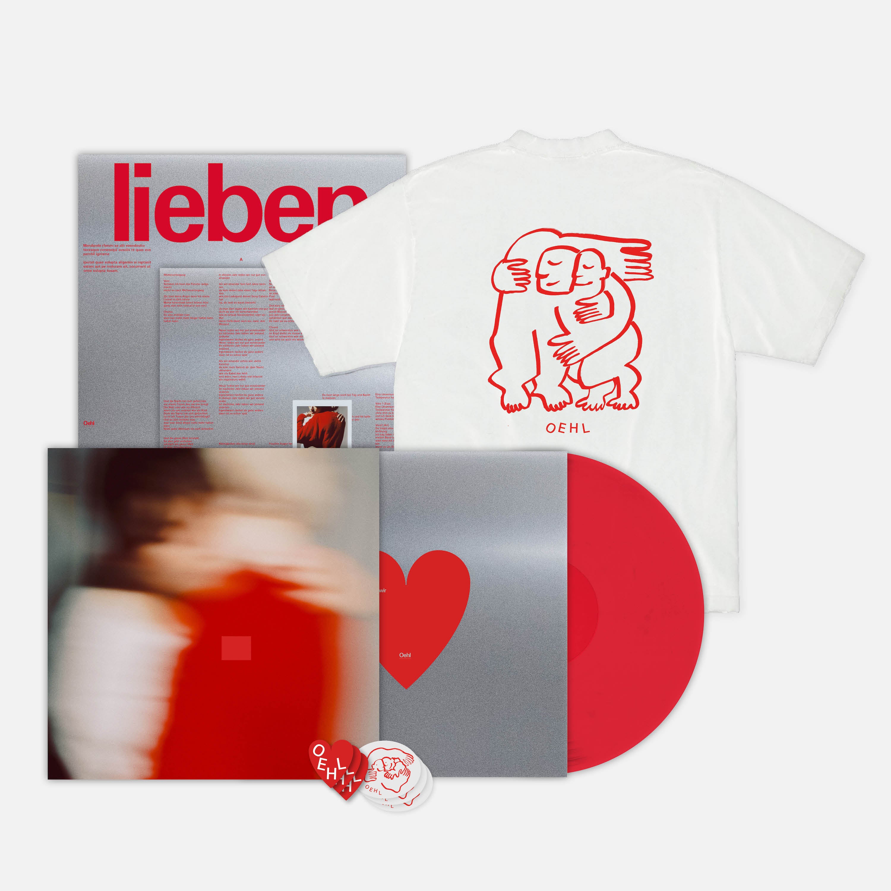 Oehl - lieben wir - LP + T-Shirt + Sticker - Bundle