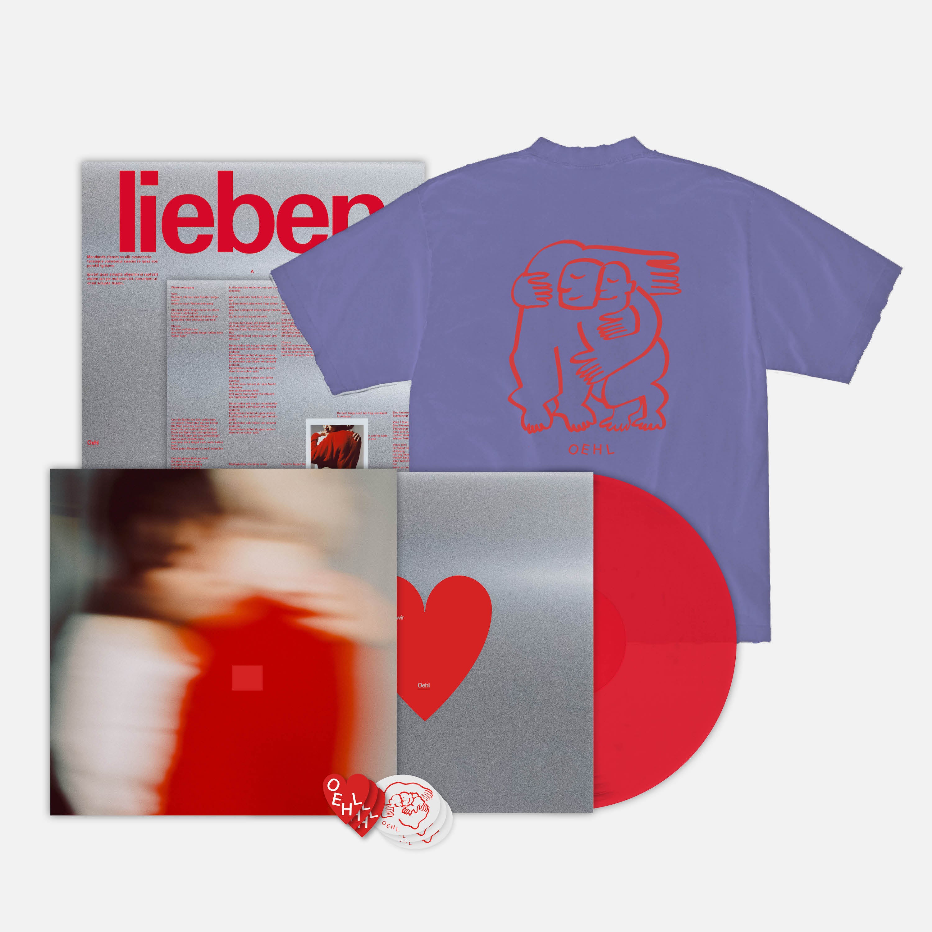 Oehl - lieben wir - LP + T-Shirt + Sticker - Bundle